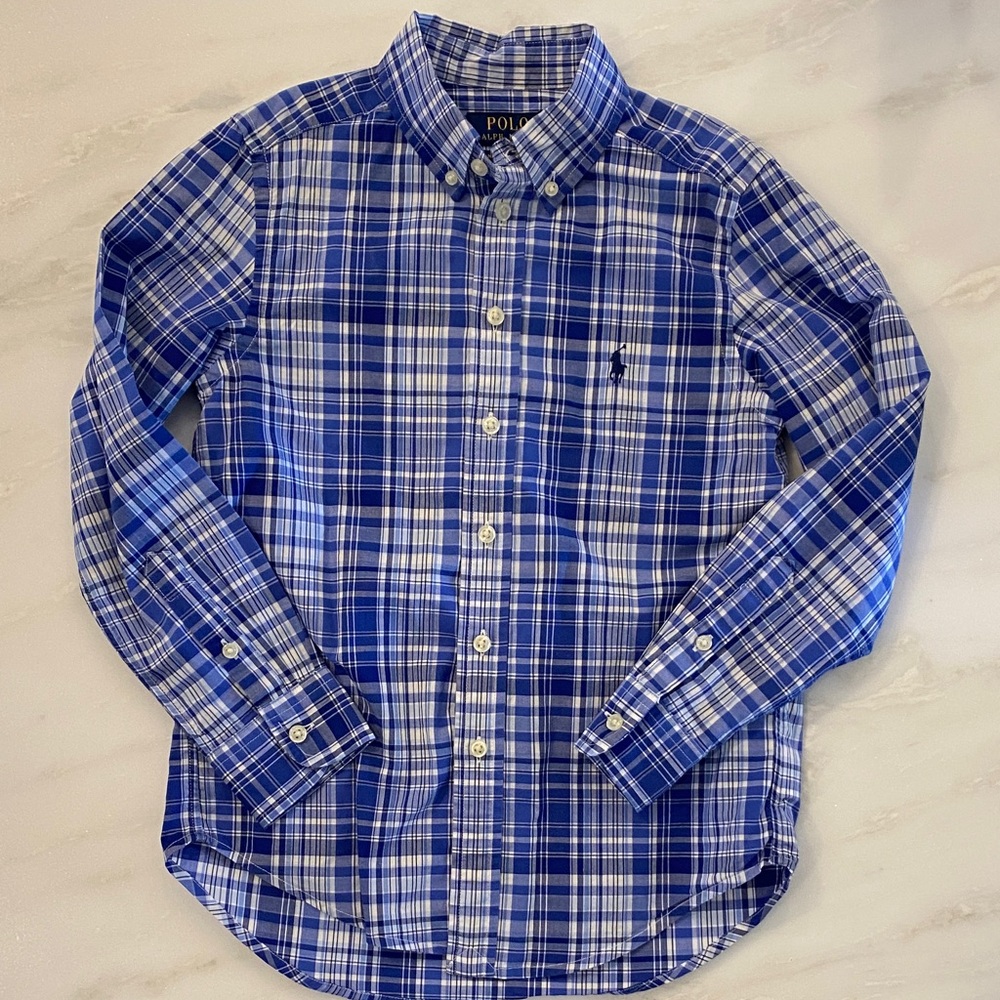 Polo by Ralph Lauren Boy’s Blue and White Checkered Shirt